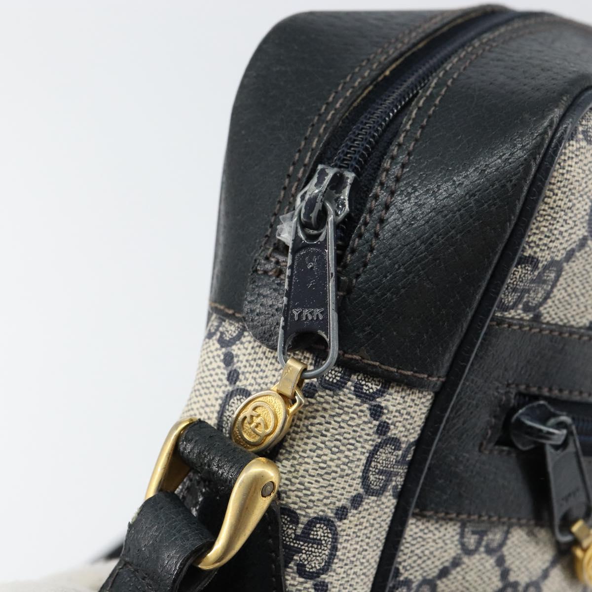 GUCCI GG Supreme Sherry Line Shoulder Bag PVC Navy Gold 001 4071 5 Auth 153849