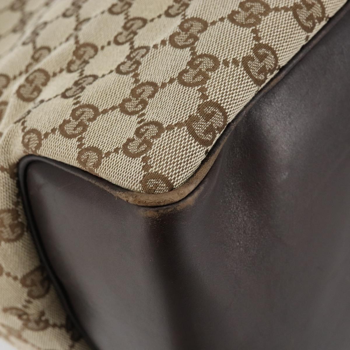 GUCCI GG Canvas Shoulder Bag Beige Gold 109141 Auth 153851