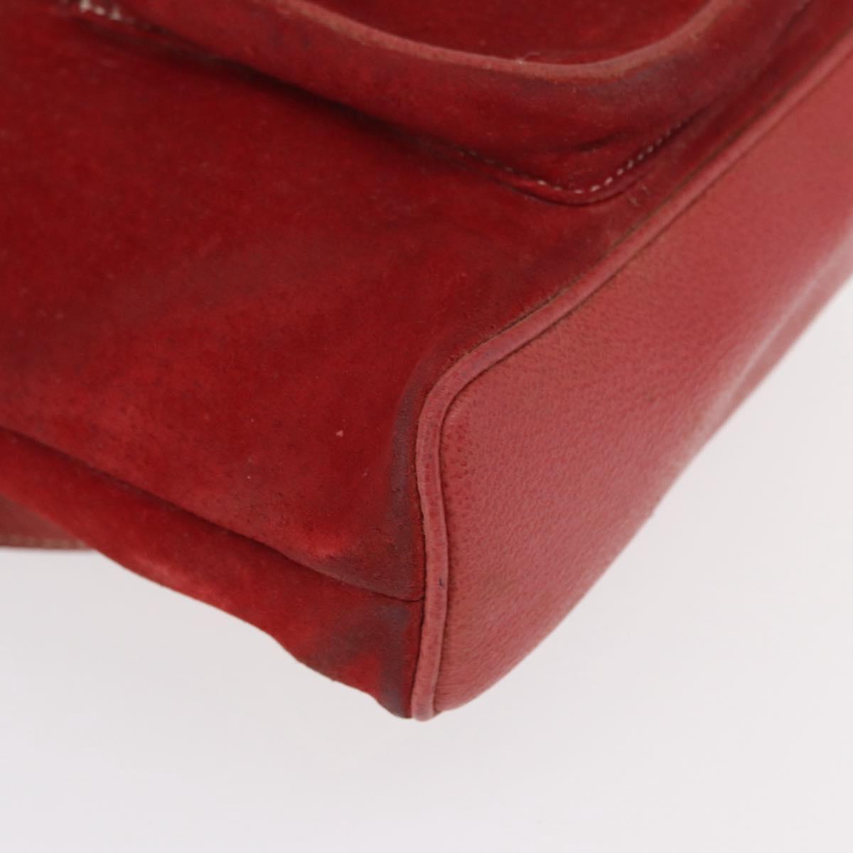 GUCCI Bamboo Backpack Leather Red Gold 003 1956 0030 Auth 153860