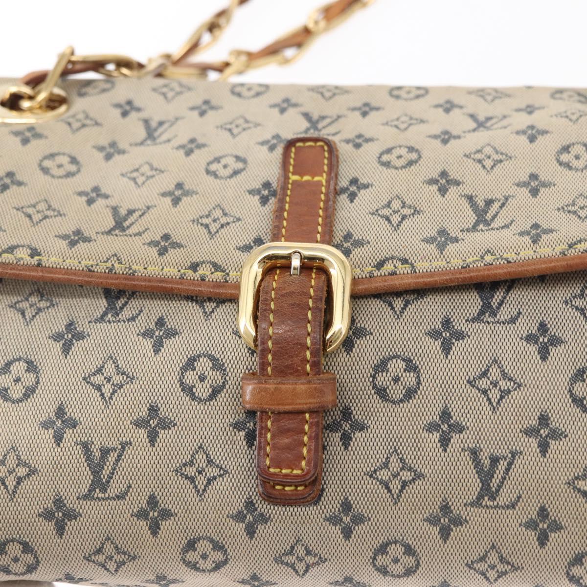 LOUIS VUITTON Monogram Mini Camille Chain Shoulder Bag Blue M92002 Auth 153870