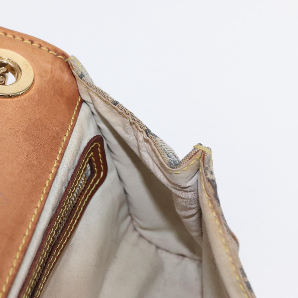 LOUIS VUITTON Monogram Mini Camille Chain Shoulder Bag Blue M92002 Auth 153870