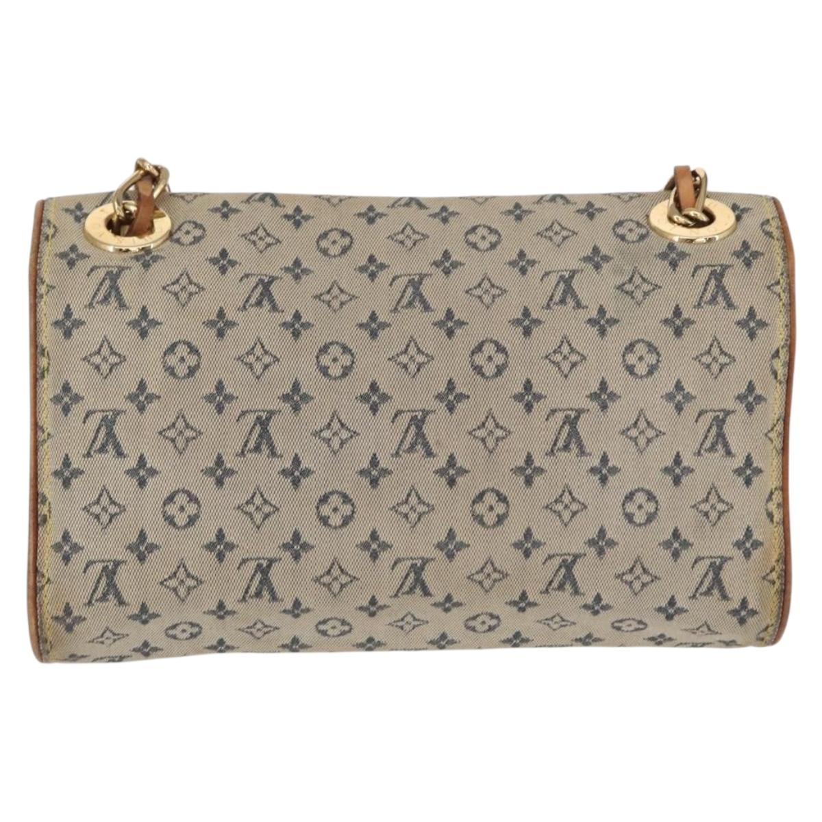 LOUIS VUITTON Monogram Mini Camille Chain Shoulder Bag Blue M92002 Auth 153870