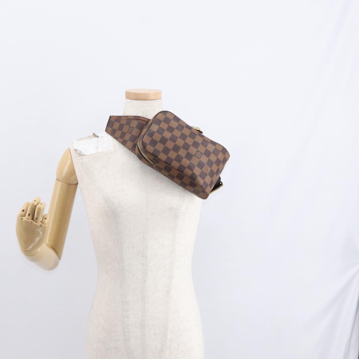 LOUIS VUITTON Damier Ebene Geronimos Shoulder Bag N51994 LV Auth 153879