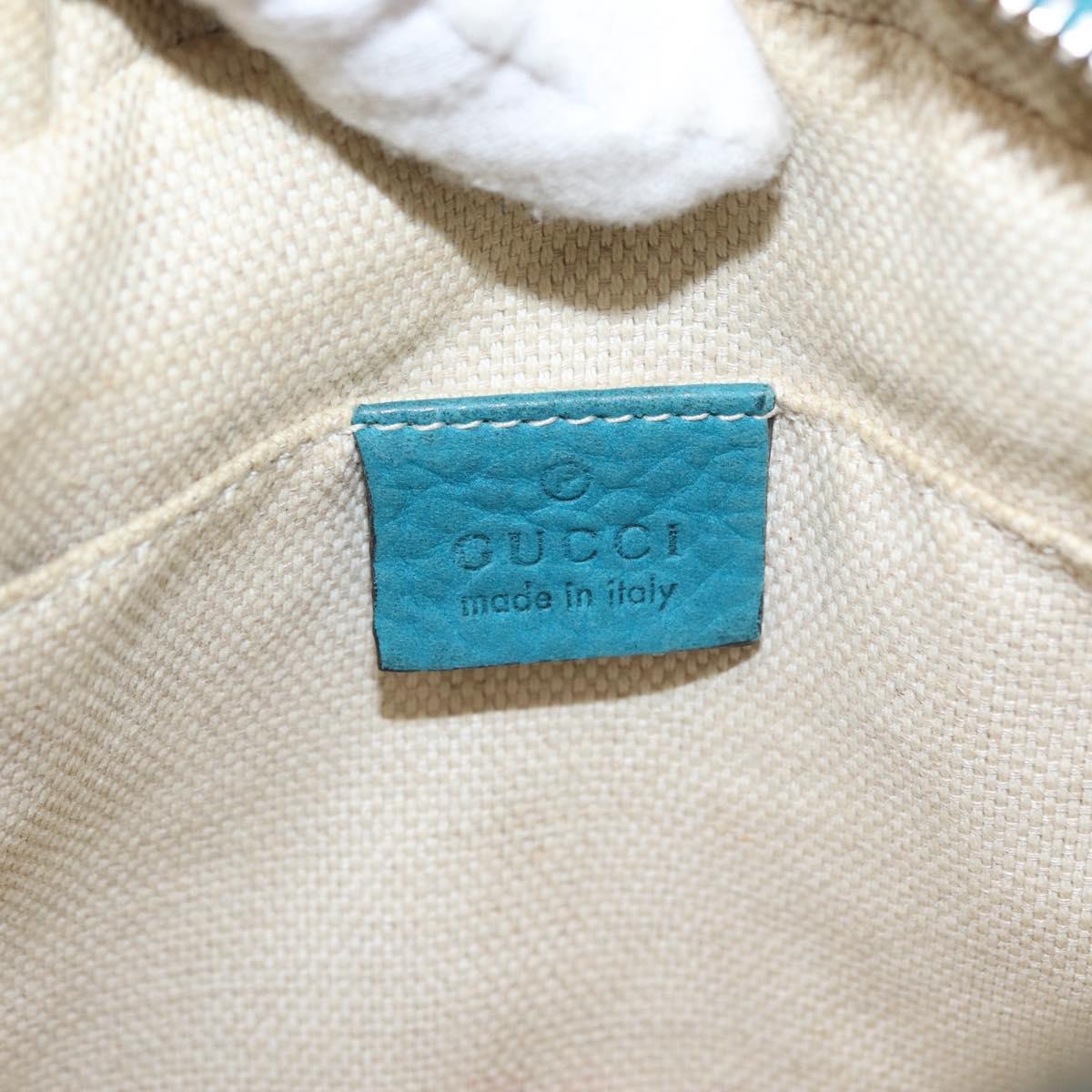 GUCCI Soho Shoulder Bag Suede Leather Blue Gold 308364 Auth 153895