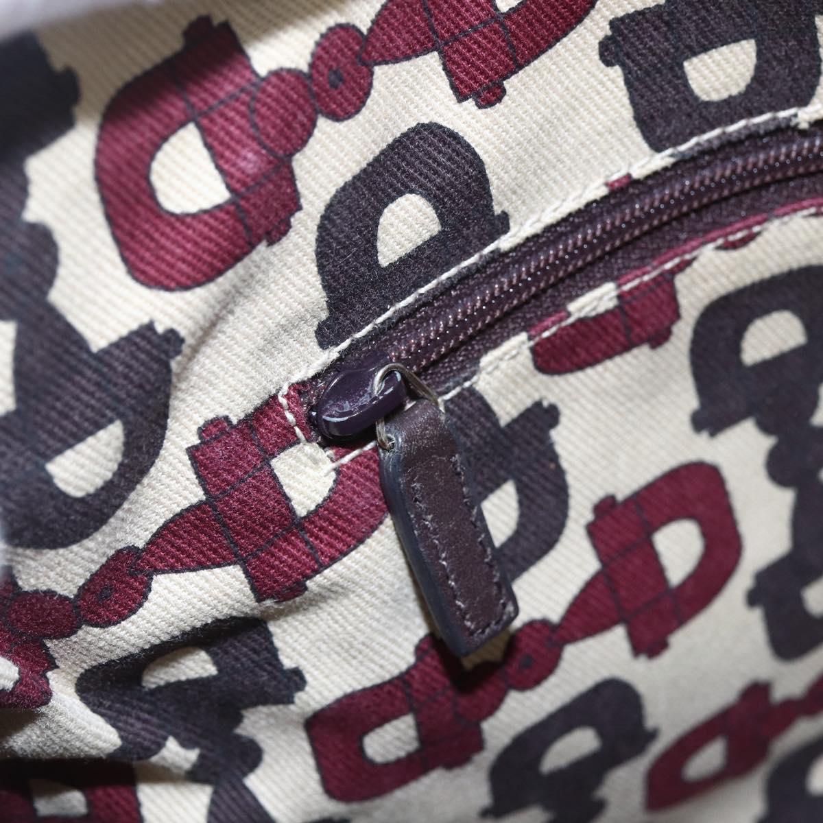 GUCCI GG Canvas Guccissima Abbey Bag Leather Bordeaux Gold 203257 Auth 153896