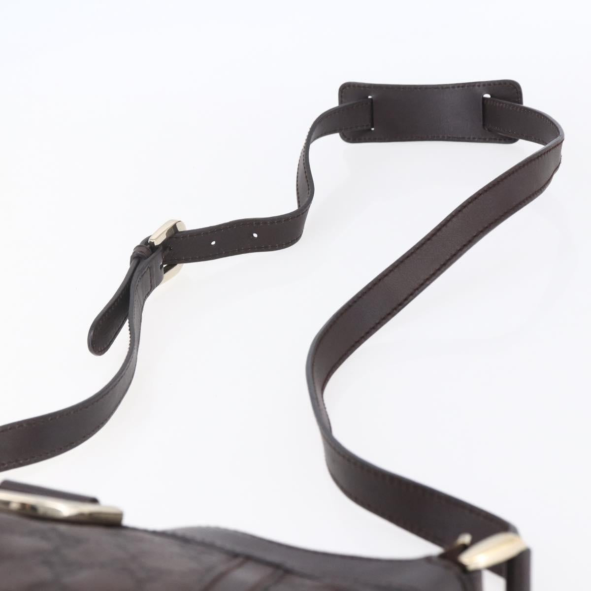 GUCCI GG Canvas Guccissima Abbey Bag Leather Bordeaux Gold 203257 Auth 153896