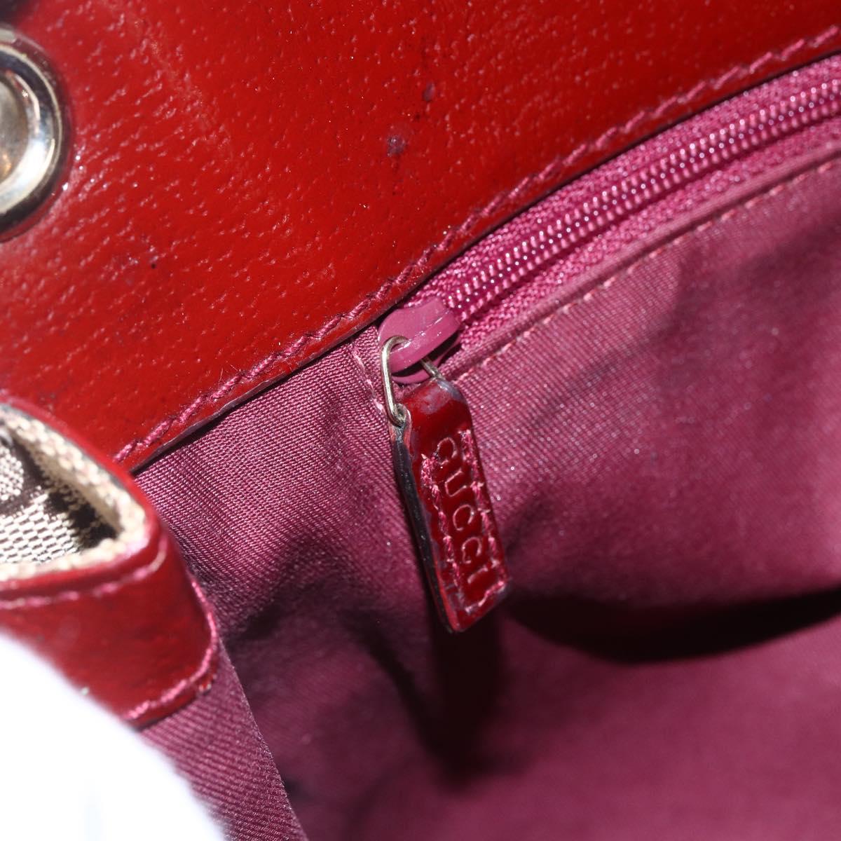 GUCCI GG Canvas Shoulder Bag Beige Gold 120841 Auth 153898