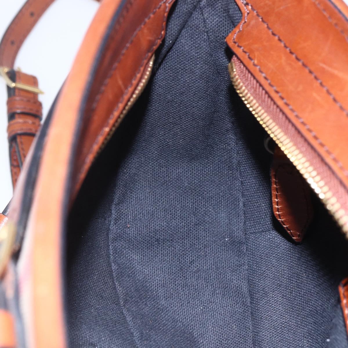 BURBERRY Nova Check Shoulder Bag Canvas Beige Gold Auth 153899