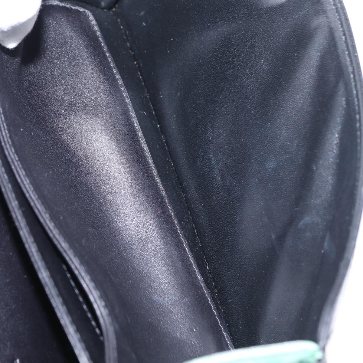 LOEWE Barcelona Shoulder Bag Suede Leather Green Silver Auth 153905