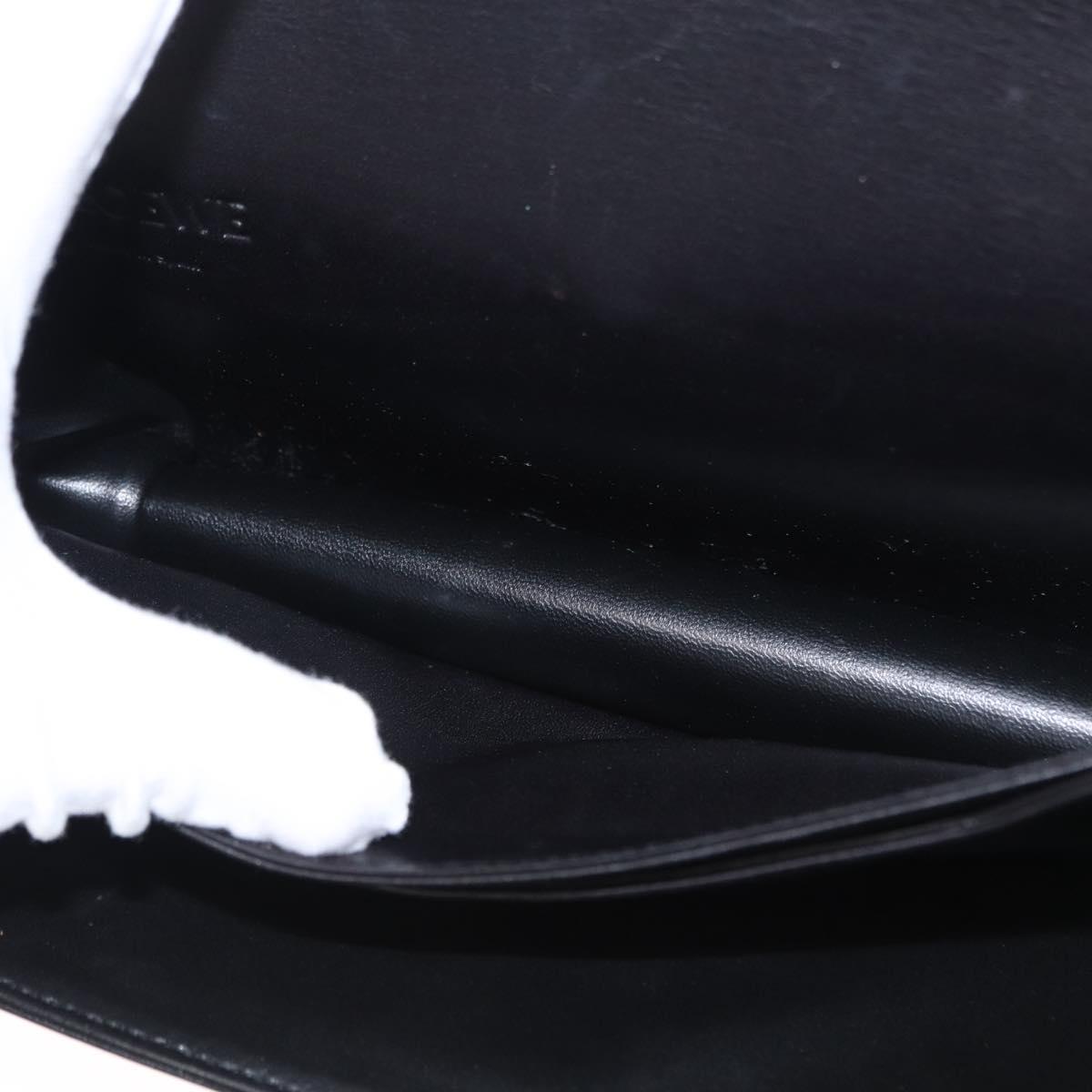 LOEWE Barcelona Shoulder Bag Suede Leather Green Silver Auth 153905