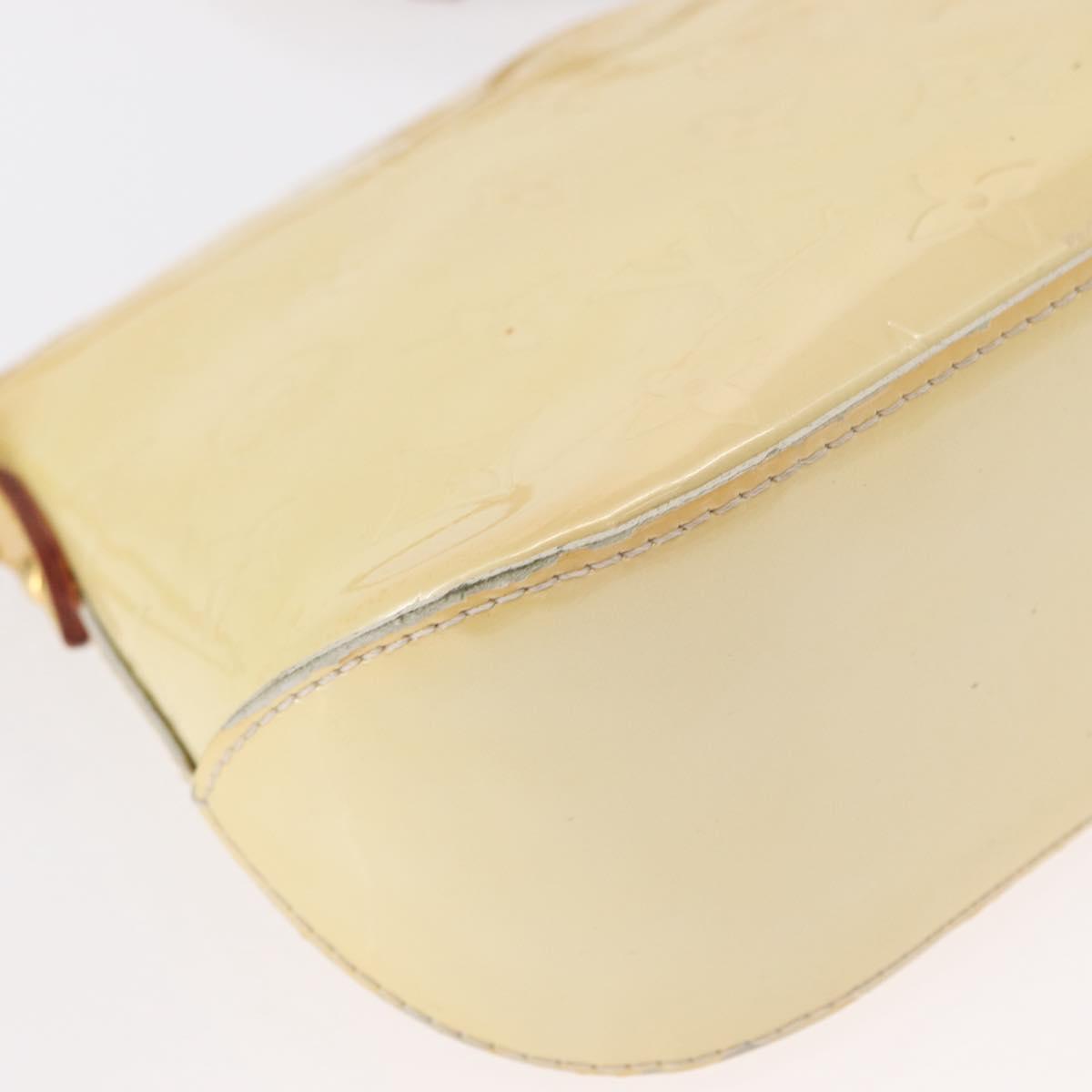 LOUIS VUITTON Monogram Vernis Minna Street Shoulder Bag Perle M91509 Auth 153907