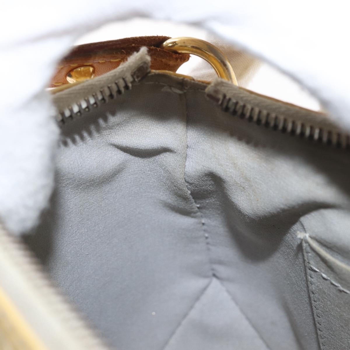 LOUIS VUITTON Monogram Vernis Minna Street Shoulder Bag Perle M91509 Auth 153907