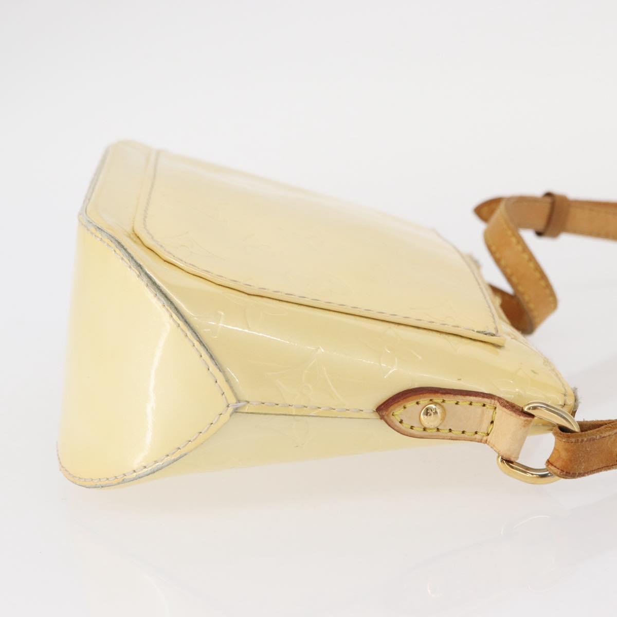 LOUIS VUITTON Monogram Vernis Minna Street Shoulder Bag Perle M91509 Auth 153907