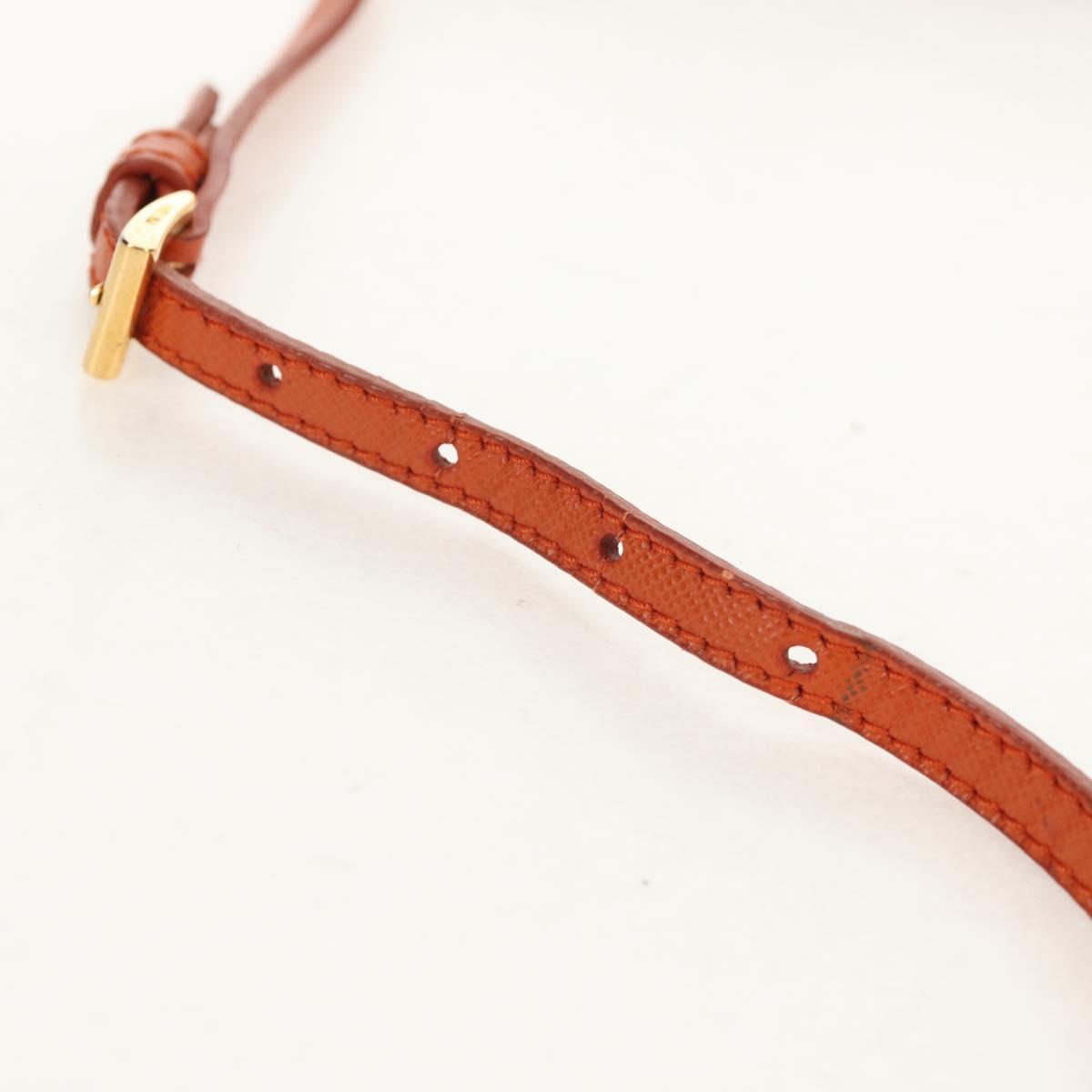 PRADA Galleria Hand Bag Safiano leather 2way Orange Gold Auth 153909V