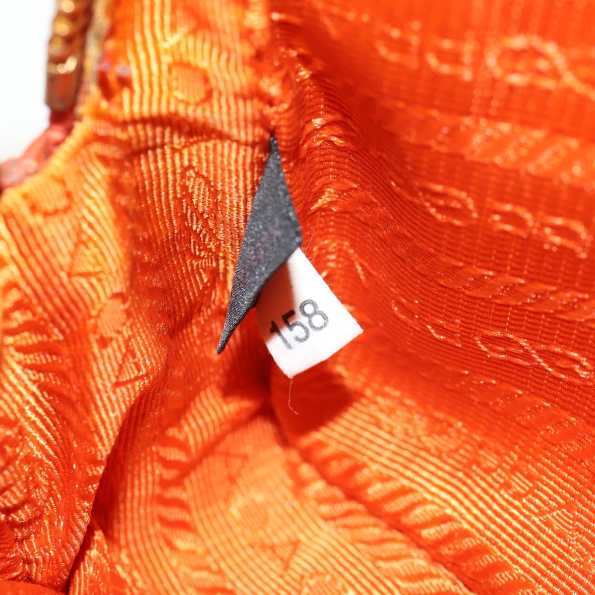 PRADA Galleria Hand Bag Safiano leather 2way Orange Gold Auth 153909V