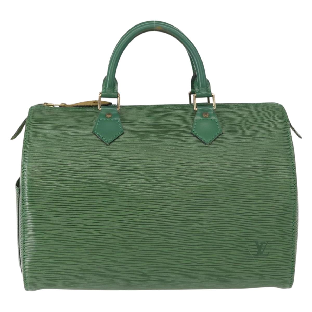 LOUIS VUITTON Epi Speedy 30 Hand Bag Borneo Green M43004 LV Auth 153912