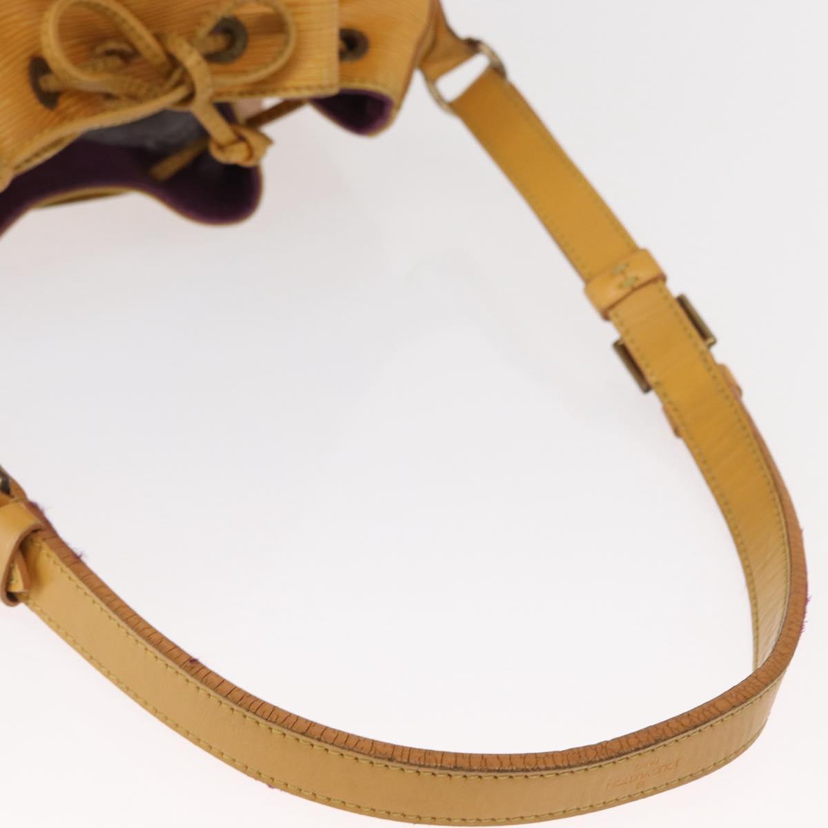 LOUIS VUITTON Epi Petit Noe Shoulder Bag Yellow M44109 LV Auth 153914