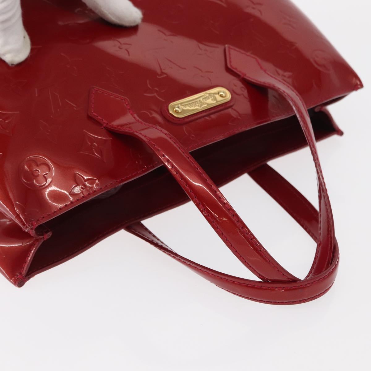 LOUIS VUITTON Monogram Vernis Wilshire PM Bag Pomme D'amour M93642 Auth 153918