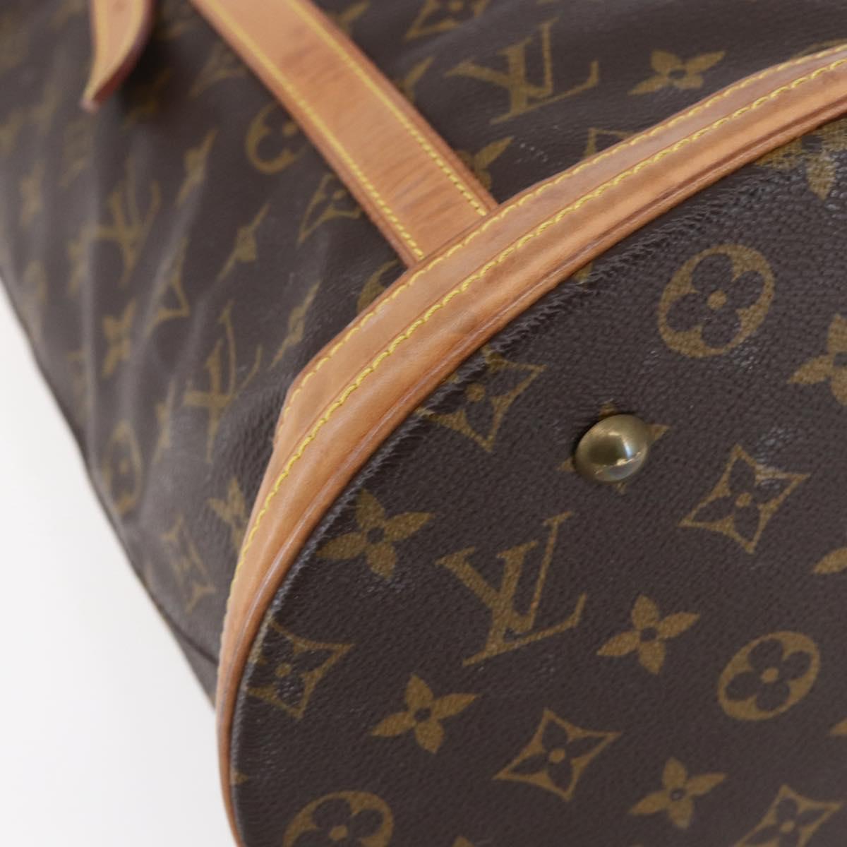 LOUIS VUITTON Monogram Bucket GM Shoulder Bag M42236 LV Auth 153920