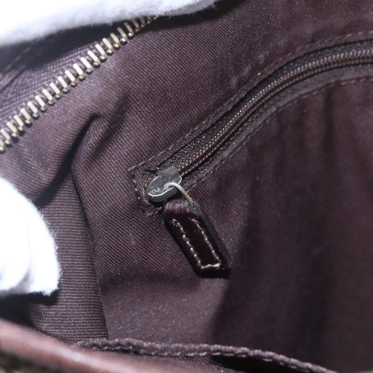 GUCCI GG Canvas Abbey Shoulder Bag Beige Gold 131326 Auth 153925