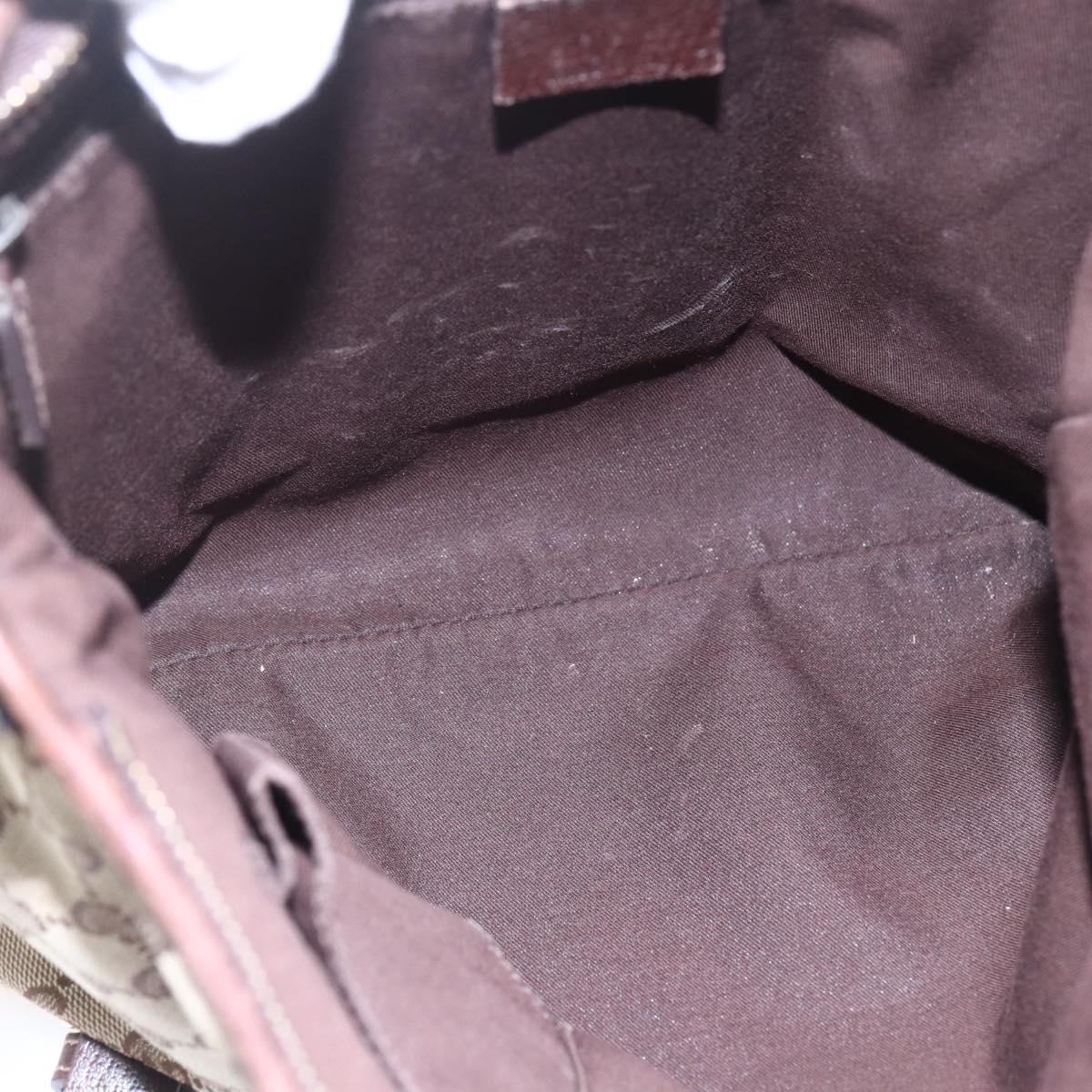 GUCCI GG Canvas Abbey Shoulder Bag Beige Gold 131326 Auth 153925