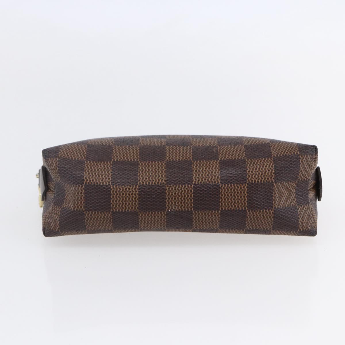 LOUIS VUITTON Damier Ebene Pochette Cosmetic PM Pouch N47516 LV Auth 153935