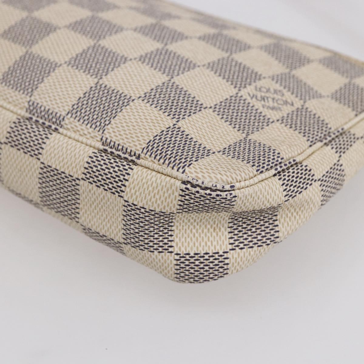LOUIS VUITTON Damier Azur Pochette Accessoires Pouch N51986 LV Auth 153936