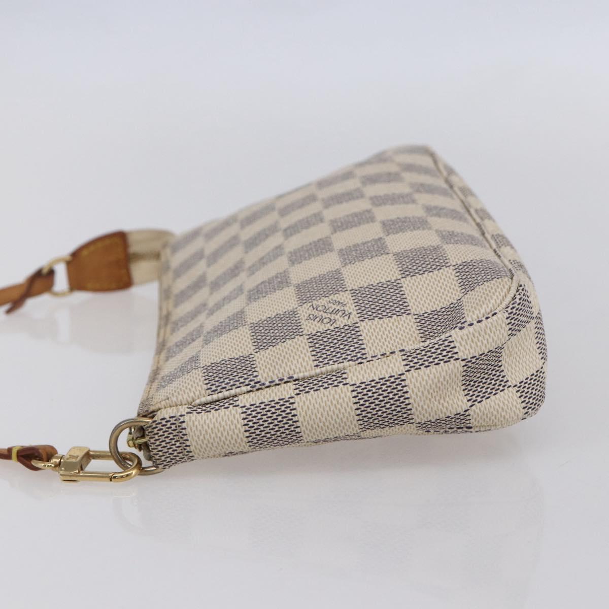 LOUIS VUITTON Damier Azur Pochette Accessoires Pouch N51986 LV Auth 153936