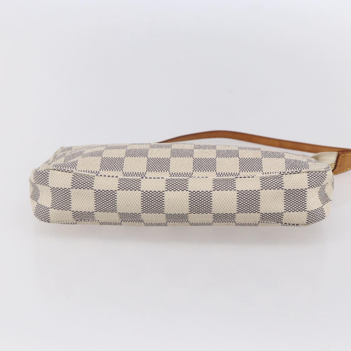 LOUIS VUITTON Damier Azur Pochette Accessoires Pouch N51986 LV Auth 153936