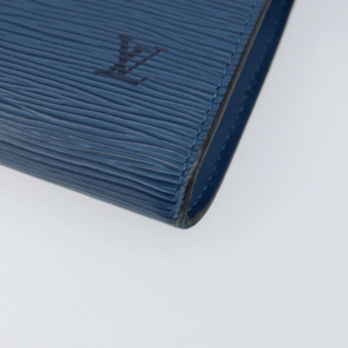 LOUIS VUITTON Epi Pochette Accessoires Accessory Pouch Blue M52985 Auth 153939
