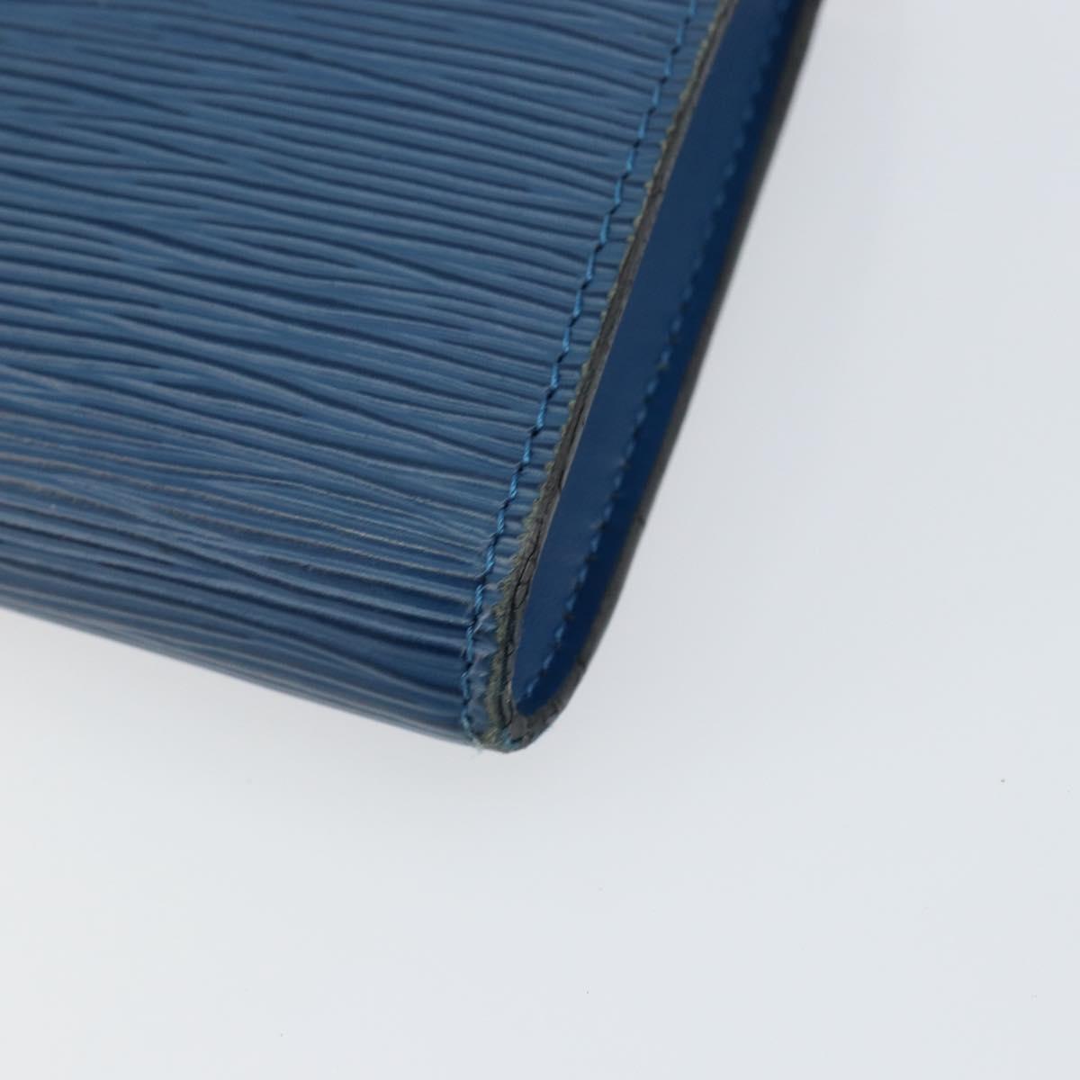 LOUIS VUITTON Epi Pochette Accessoires Accessory Pouch Blue M52985 Auth 153939