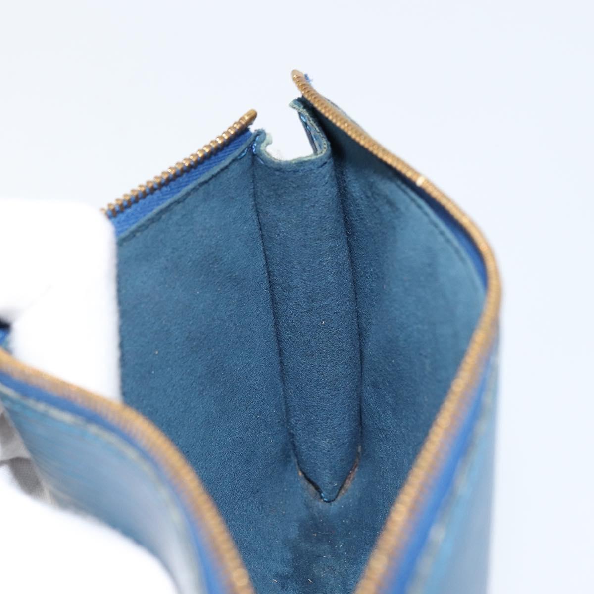 LOUIS VUITTON Epi Pochette Accessoires Accessory Pouch Blue M52985 Auth 153939