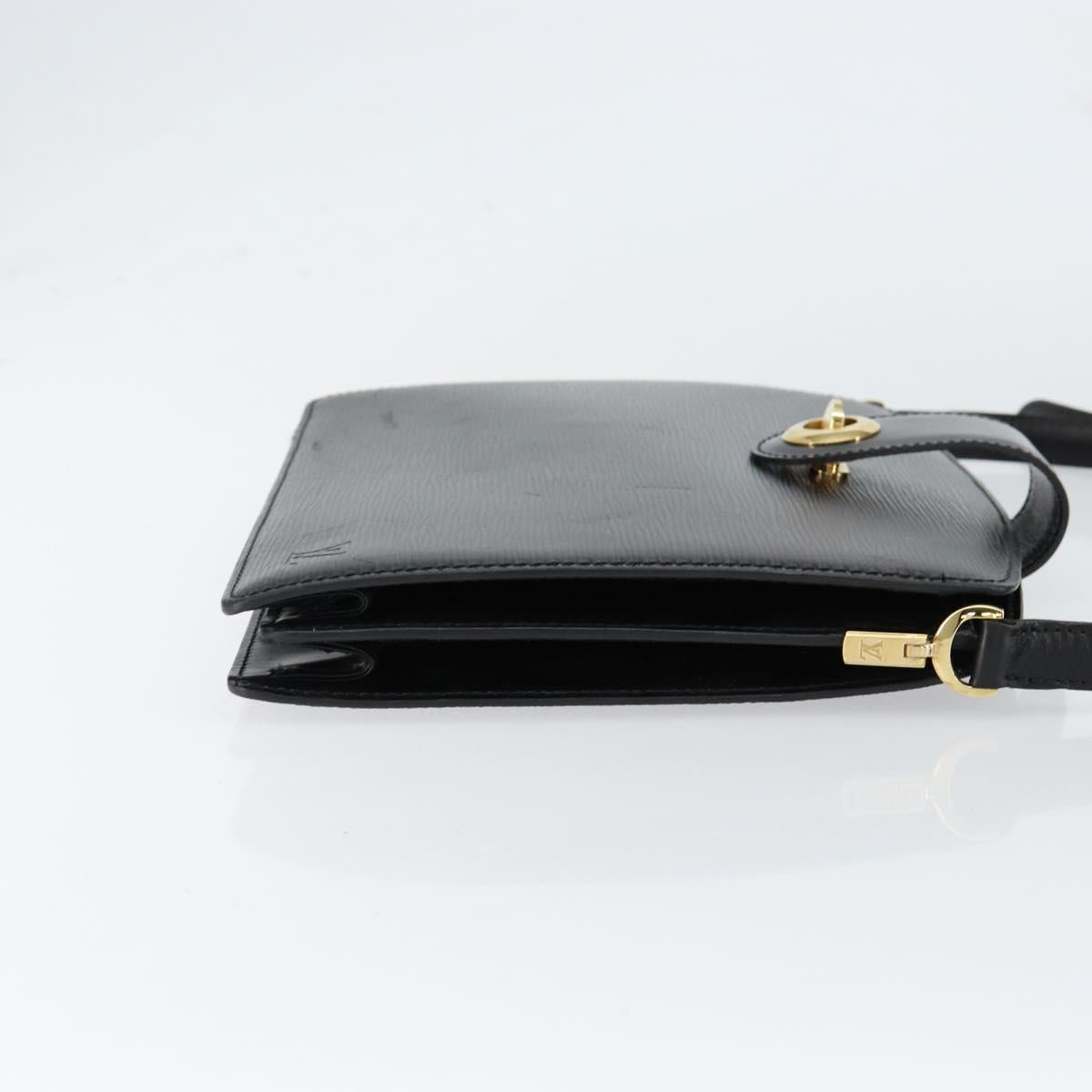 LOUIS VUITTON Epi Capuchin Shoulder Bag Black M52342 LV Auth 153942