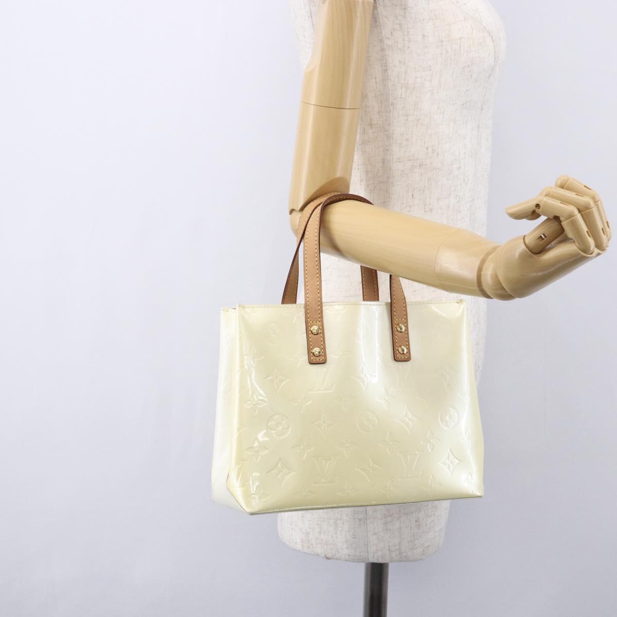 LOUIS VUITTON Monogram Vernis Reade PM Hand Bag Perle M91336 LV Auth 153943V