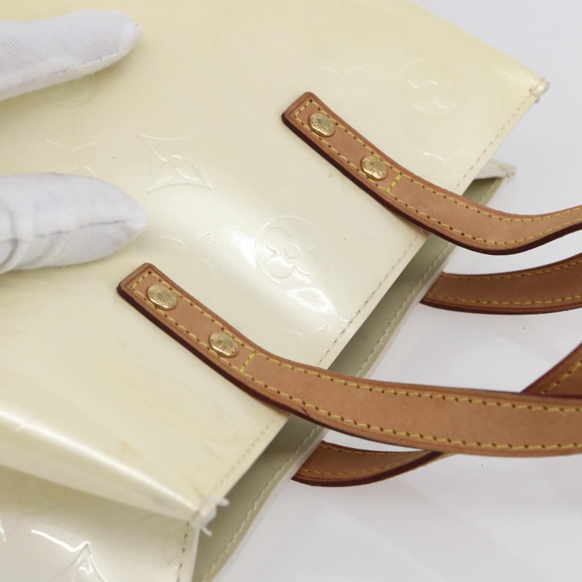 LOUIS VUITTON Monogram Vernis Reade PM Hand Bag Perle M91336 LV Auth 153943V