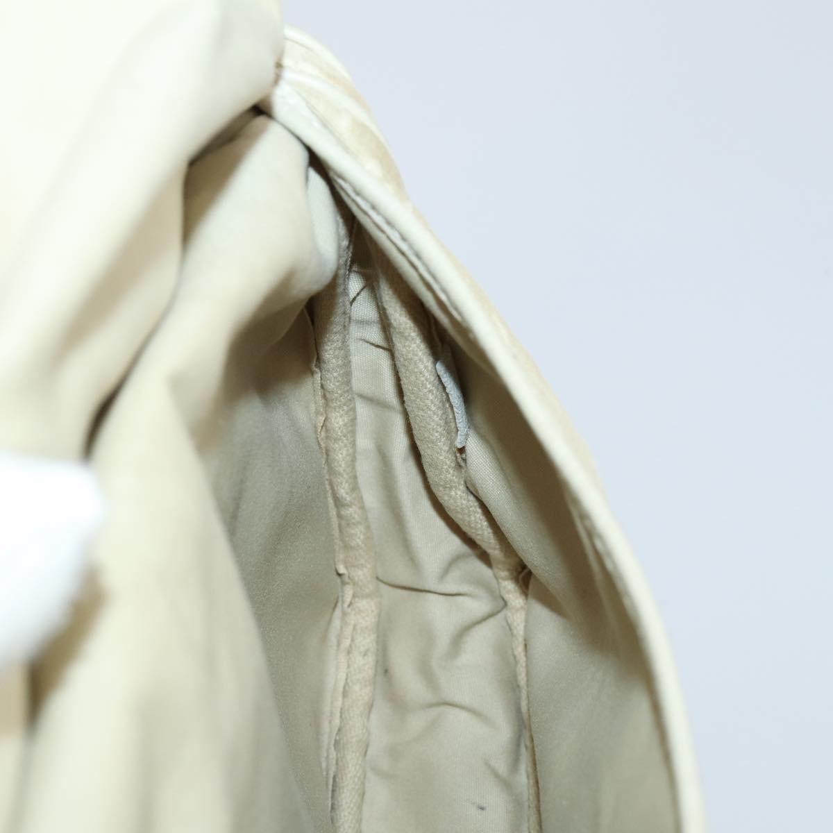 LOUIS VUITTON Monogram Mini Lin Saumur PM Bag Ivory Dunne M95314 LV Auth 153946