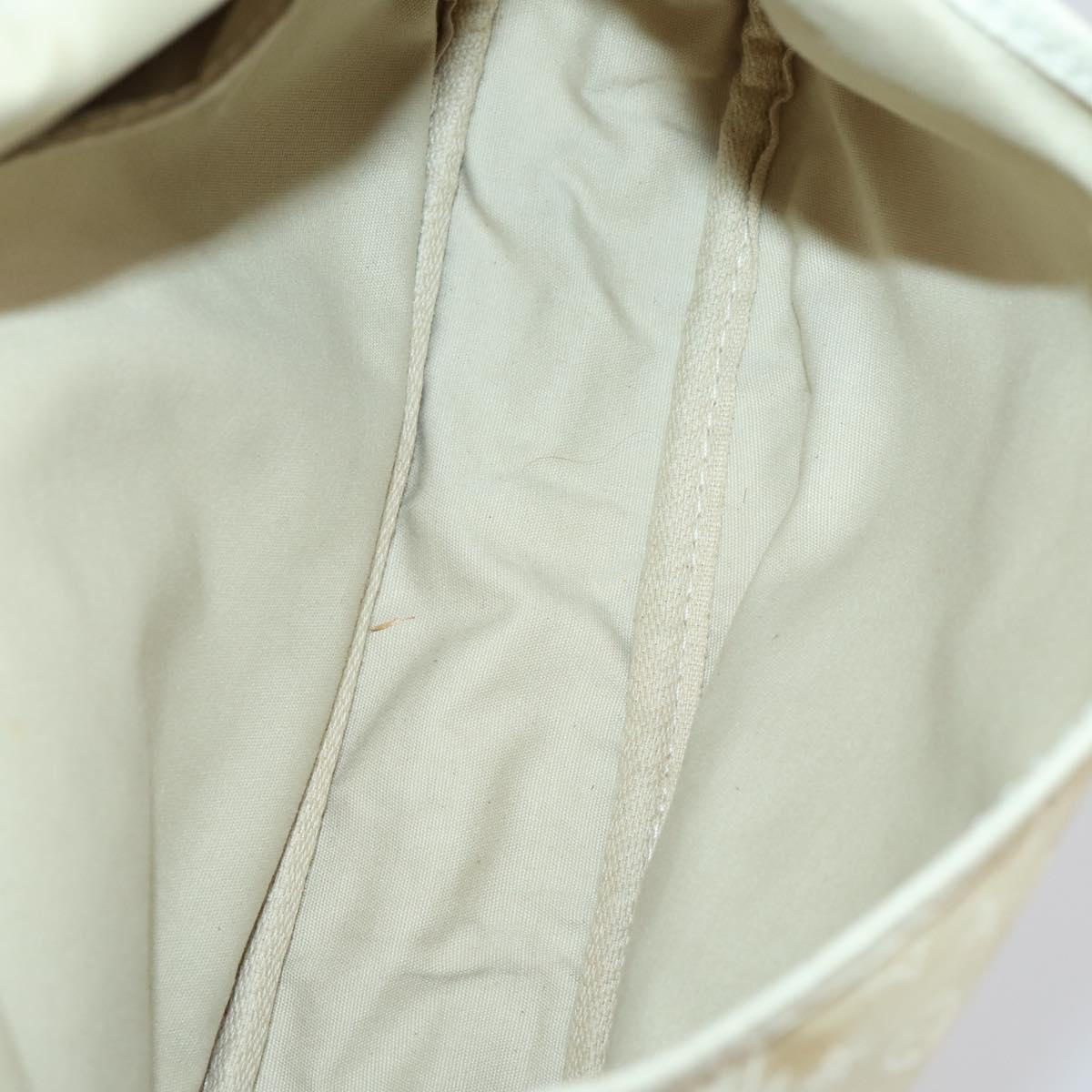 LOUIS VUITTON Monogram Mini Lin Saumur PM Bag Ivory Dunne M95314 LV Auth 153946