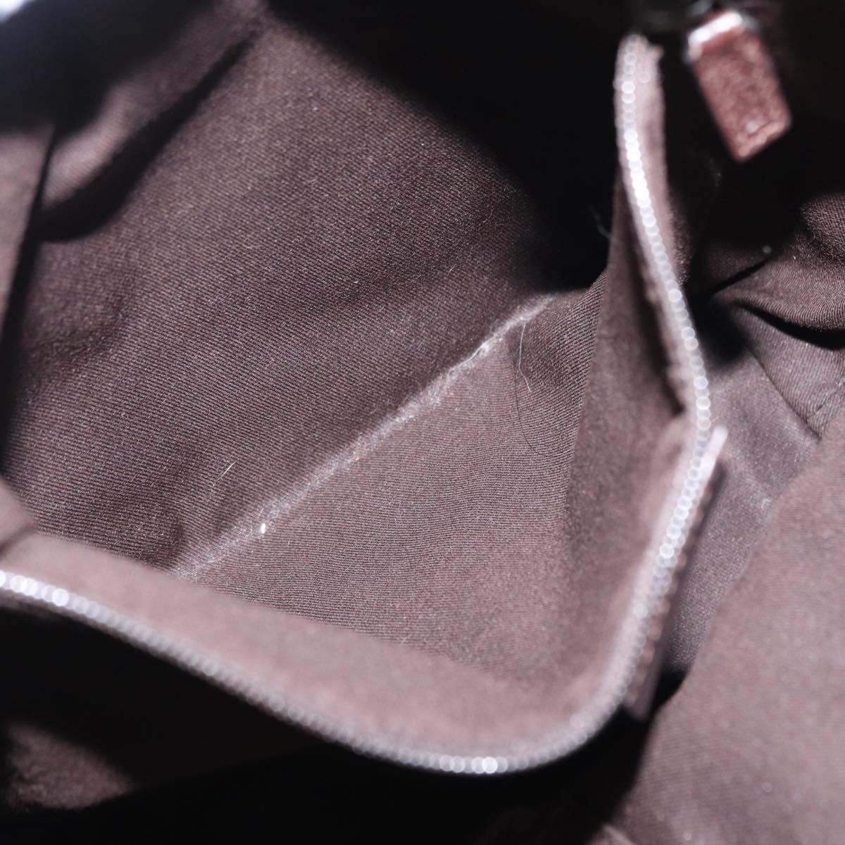 GUCCI GG Canvas Tote Bag Beige Silver 120840 Auth 153949