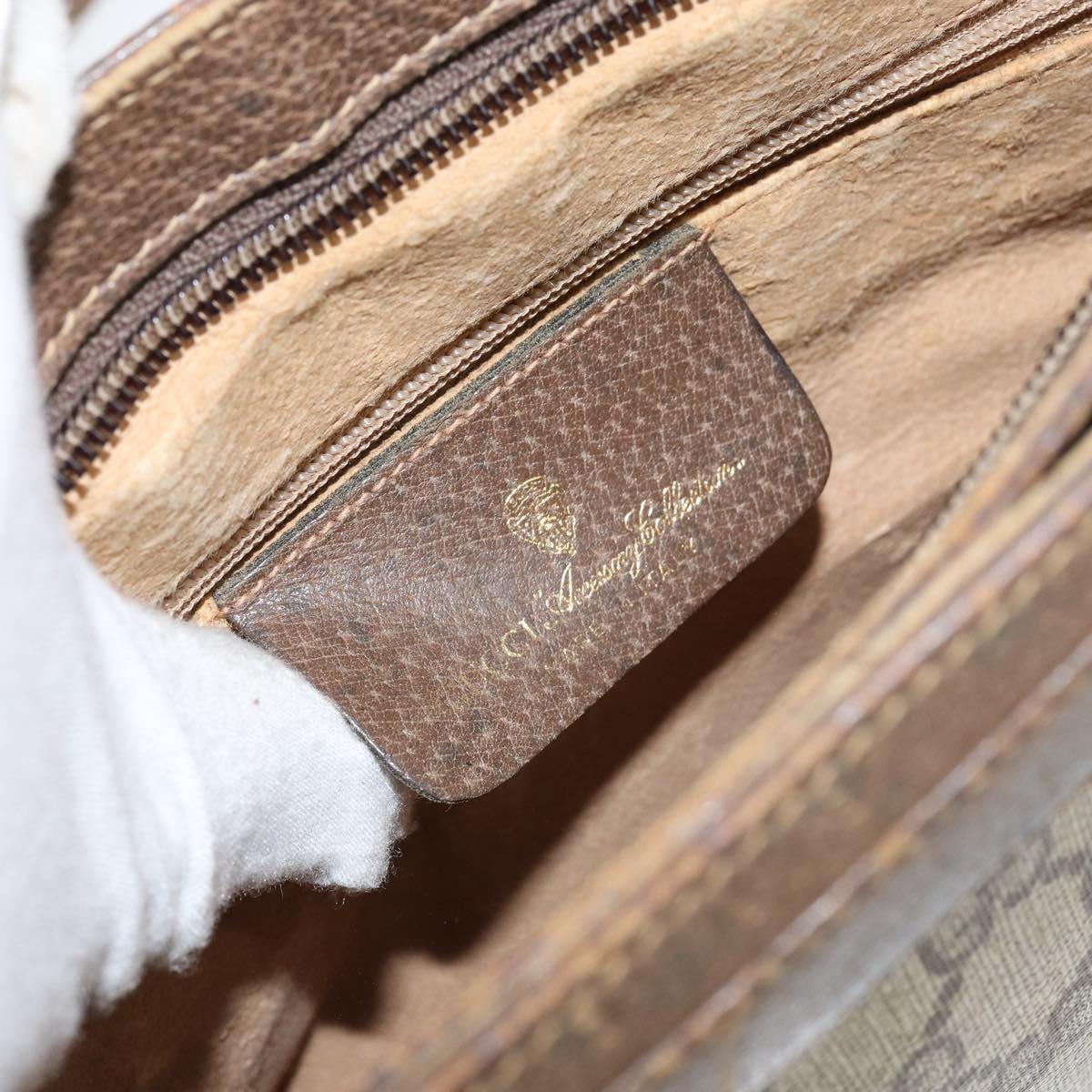 GUCCI GG Supreme Web Sherry Line Shoulder Bag PVC Beige 904 02 035 Auth 153952