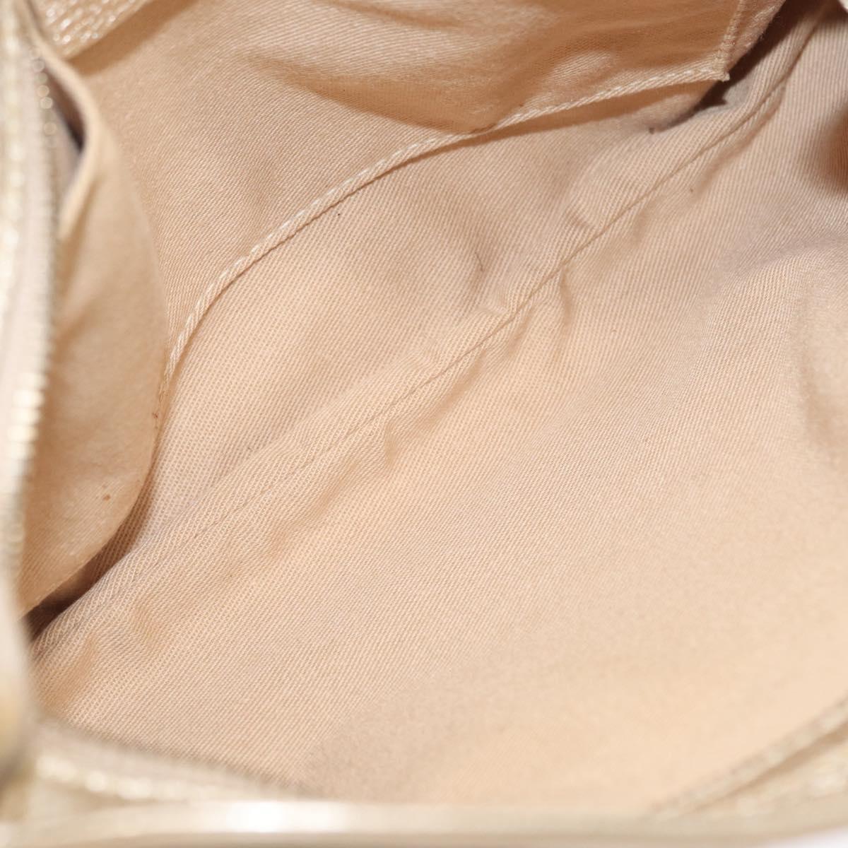 Salvatore Ferragamo Gancini Shoulder Bag Leather Gold Auth 153960