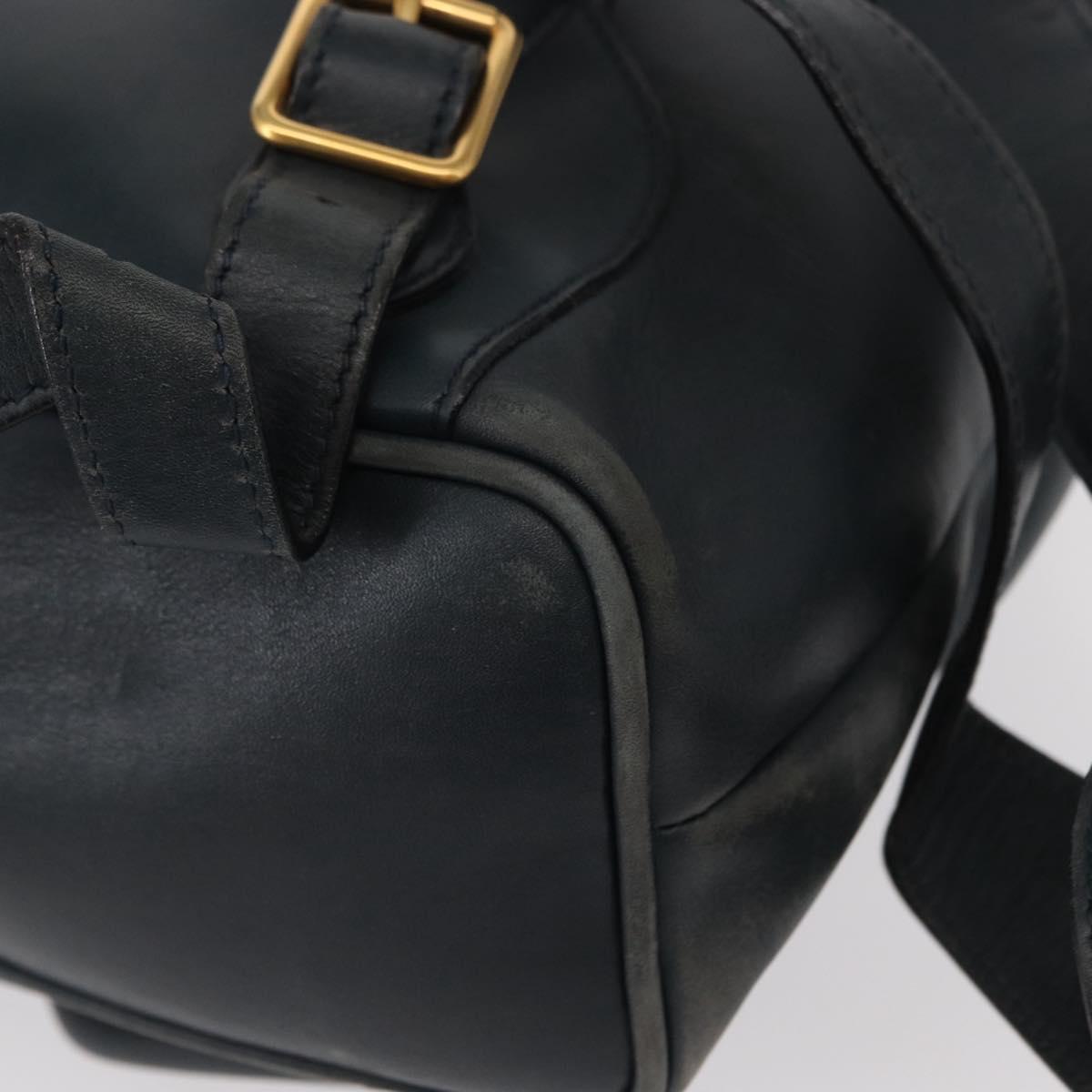 GUCCI Bamboo Backpack Leather Black Gold 003 58 0016 Auth 153971