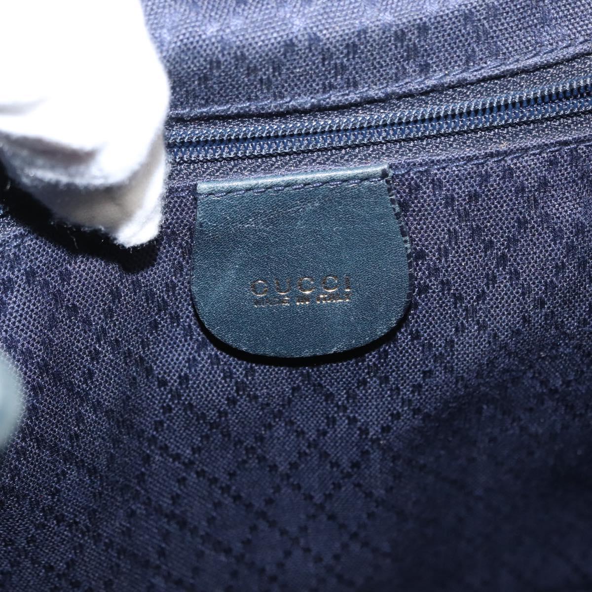 GUCCI Bamboo Backpack Leather Black Gold 003 58 0016 Auth 153971