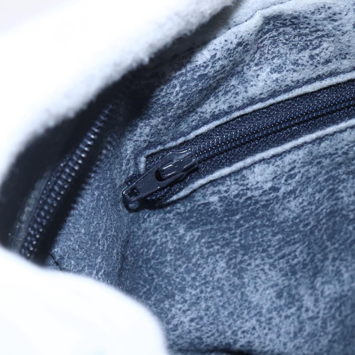 GUCCI GG Supreme Sherry Line Shoulder Bag PVC Navy Gold 904 02 063 Auth 153974