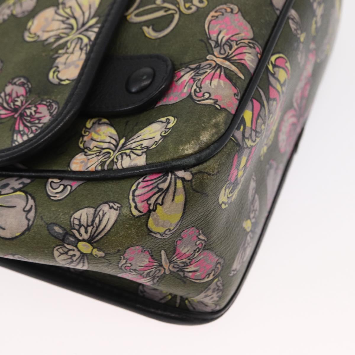 LOEWE Shoulder Bag Leather Green Auth 153985