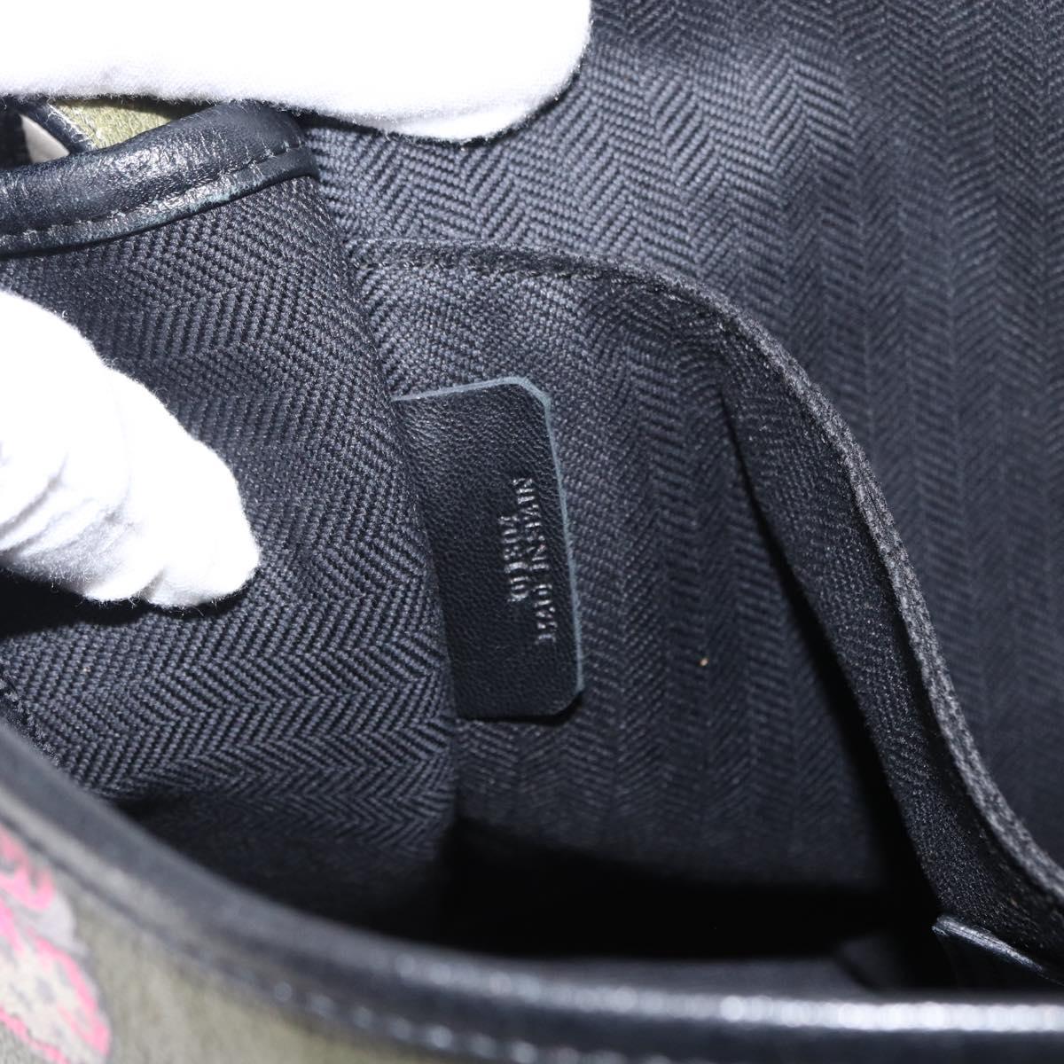 LOEWE Shoulder Bag Leather Green Auth 153985