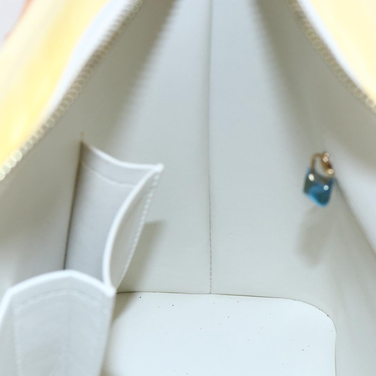 LOUIS VUITTON Monogram Vernis Houston Hand Bag Perle M91342 LV Auth 154000