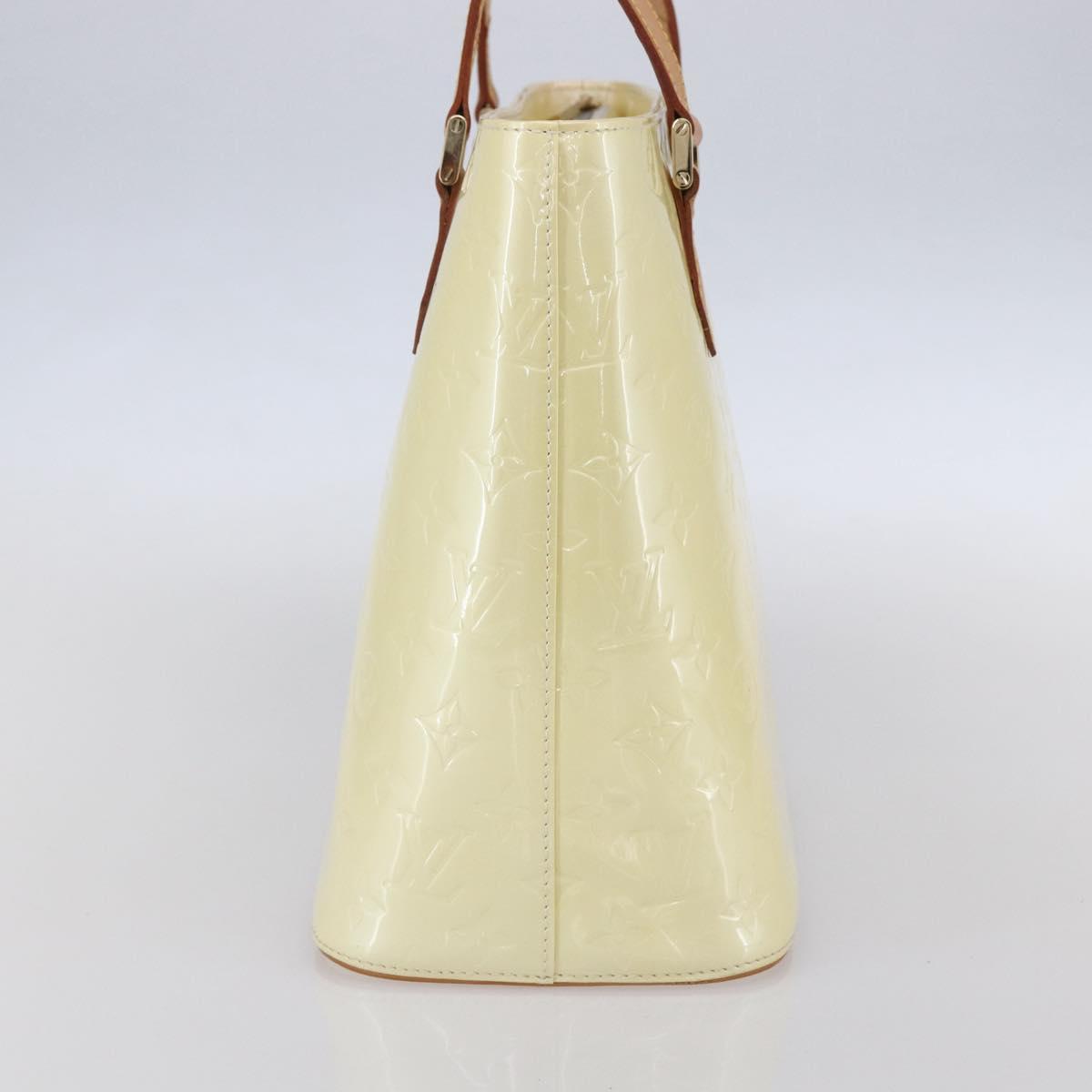 LOUIS VUITTON Monogram Vernis Houston Hand Bag Perle M91342 LV Auth 154000