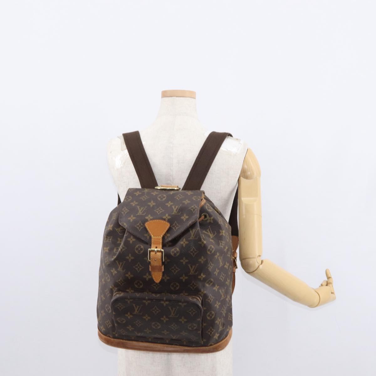 LOUIS VUITTON Monogram Montsouris GM Backpack M51135 LV Auth 154003