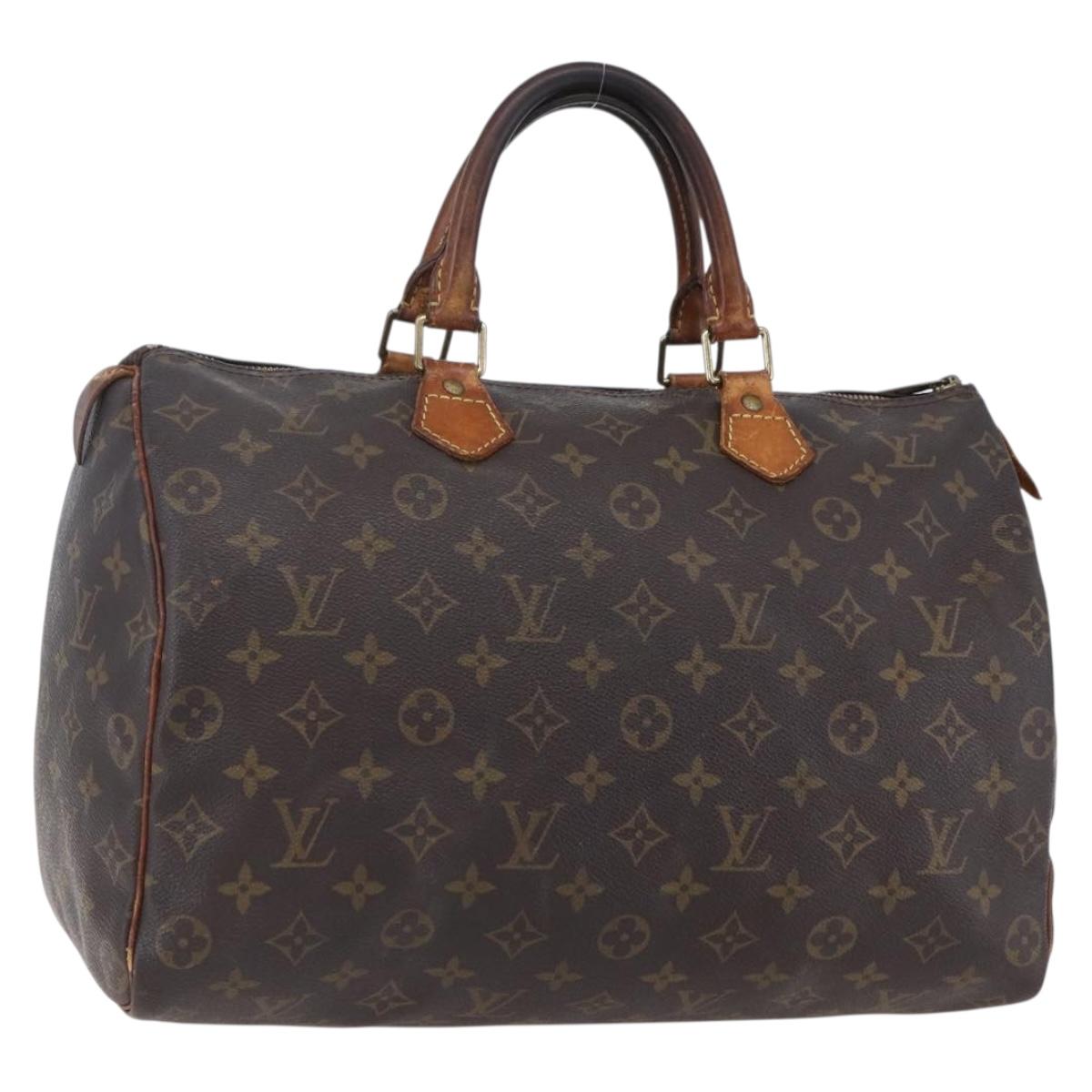 LOUIS VUITTON Monogram Speedy 35 Hand Bag M41524 LV Auth 154007