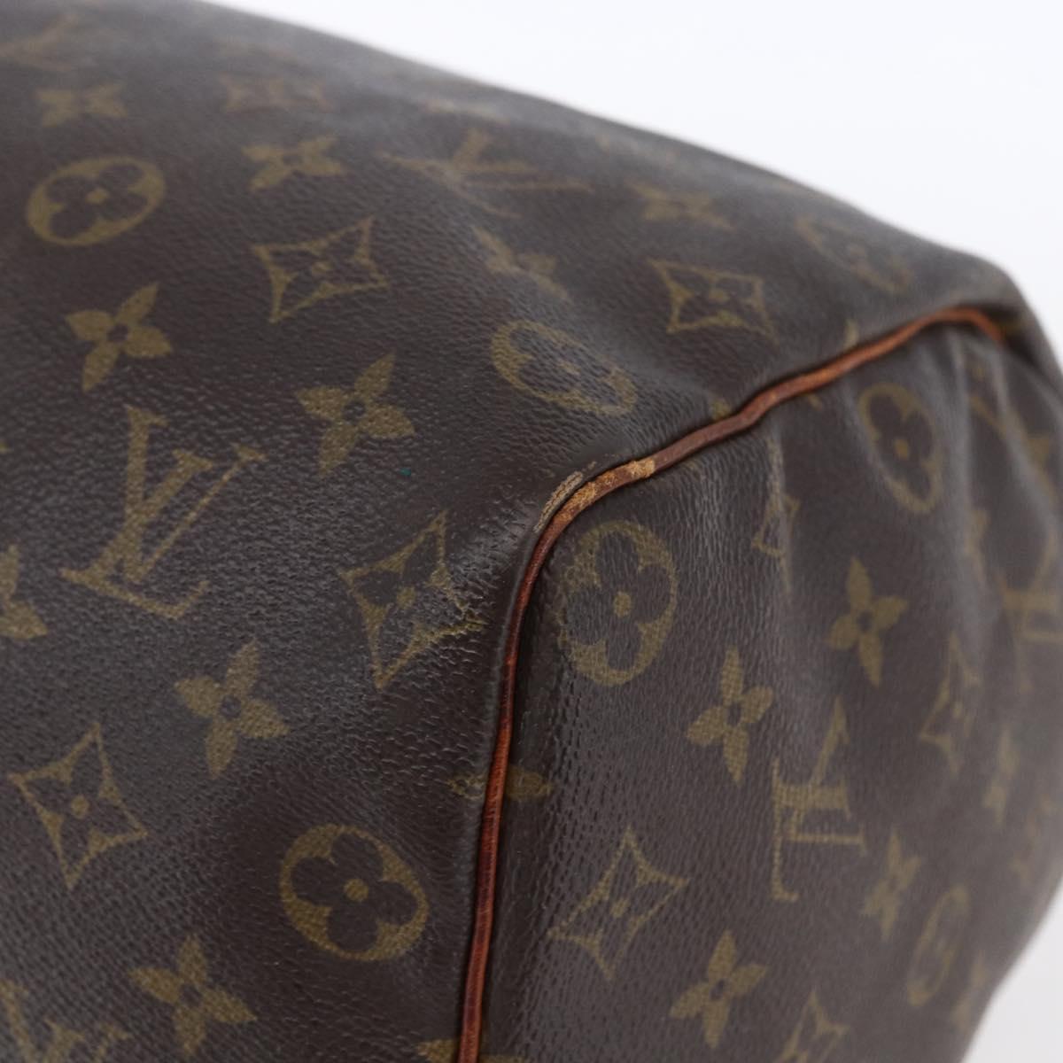 LOUIS VUITTON Monogram Speedy 35 Hand Bag M41524 LV Auth 154007